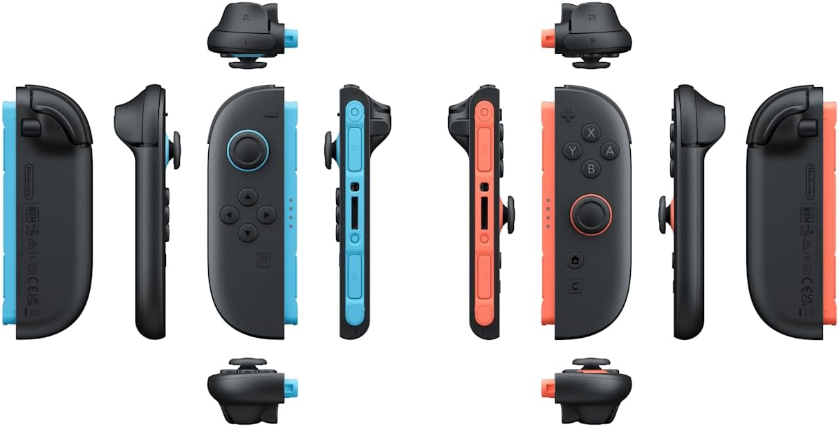 Paire de manettes Joy-Con 2 gauche bleu clair & droite rouge clair Nintendo Switch 2