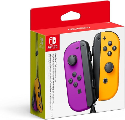 Nintendo Paire de Manettes Joy-Con Gauche Violet Néon/Droite Orange Néon