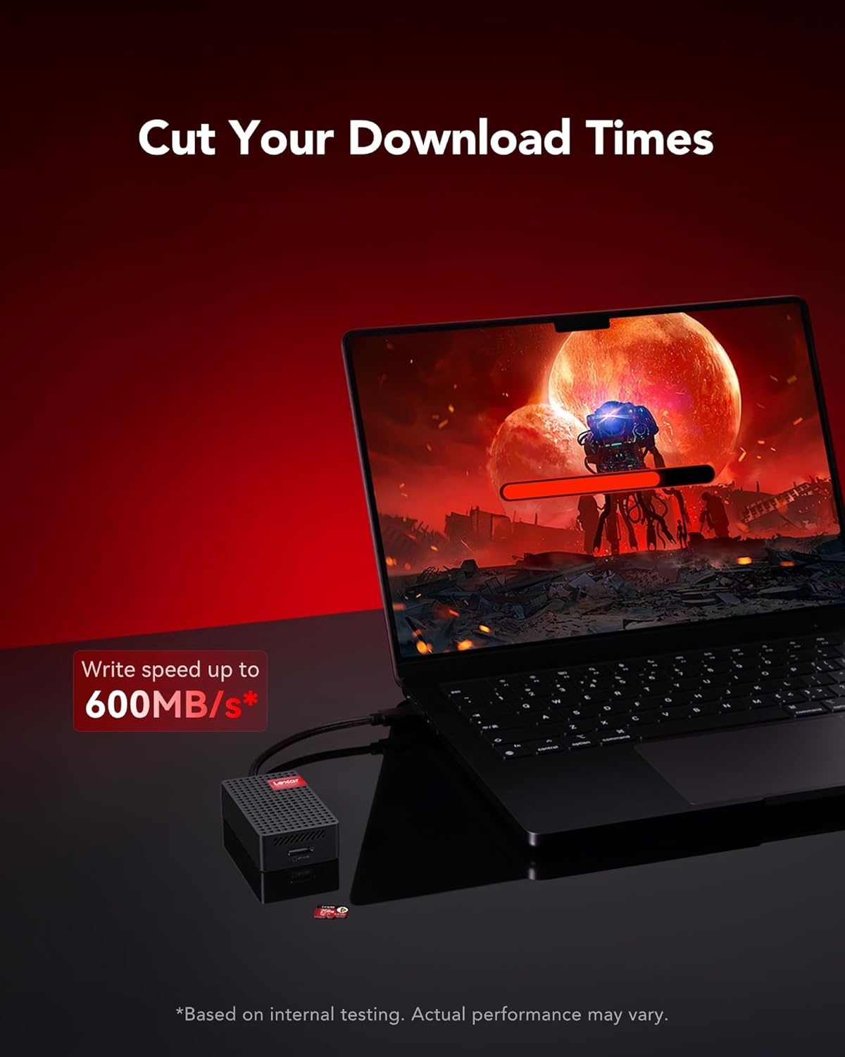 Lexar Play Pro Carte MicroSDXC Express 512Go, Jusqu’à 900MB/s Lecture, 600MB/s Écriture, optimisé pour Le Gaming, A2, 4K, Haute Vitesse pour Consoles Portables, Switch, appareils de Jeu Portables