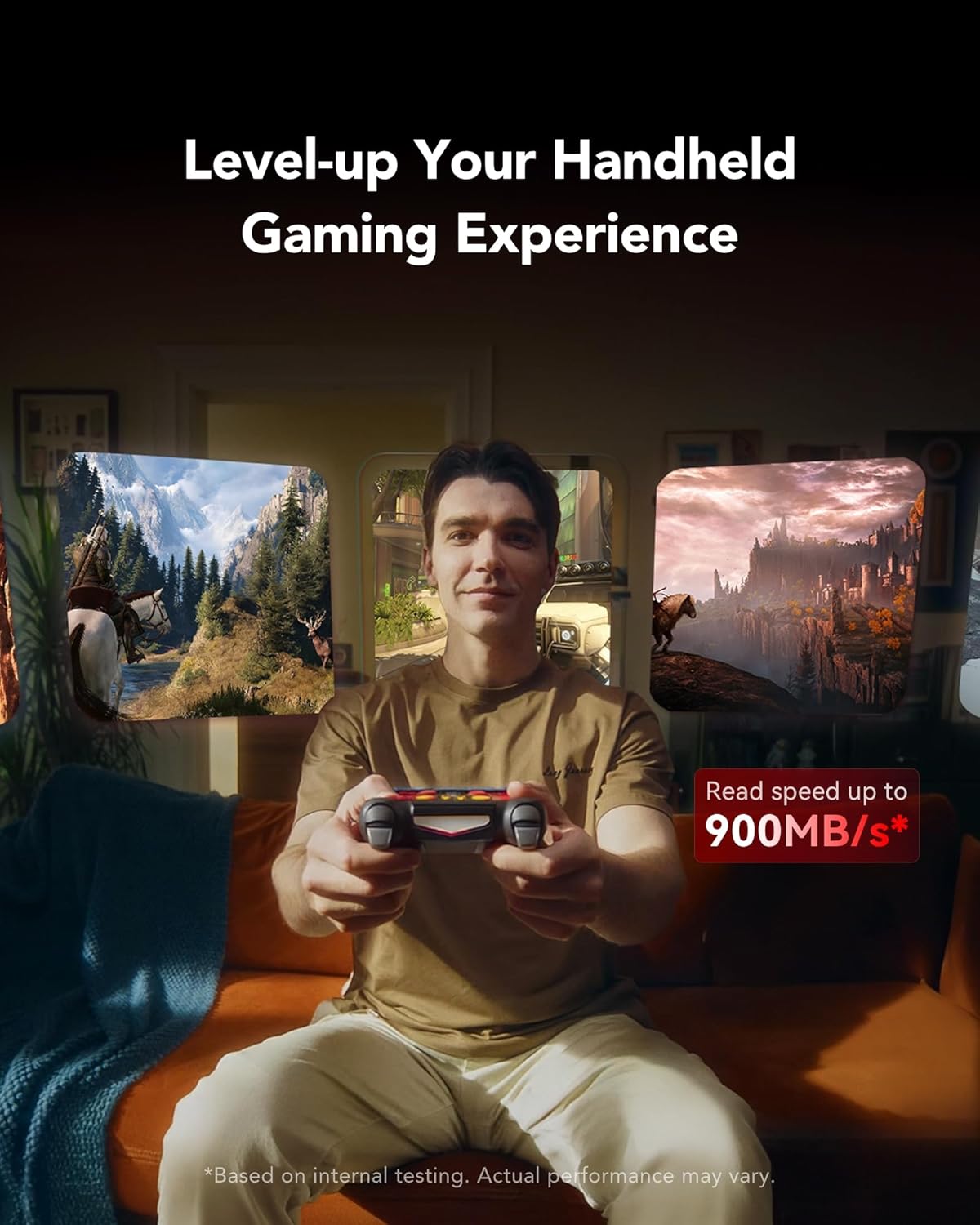 Lexar Play Pro Carte MicroSDXC Express 512Go, Jusqu’à 900MB/s Lecture, 600MB/s Écriture, optimisé pour Le Gaming, A2, 4K, Haute Vitesse pour Consoles Portables, Switch, appareils de Jeu Portables